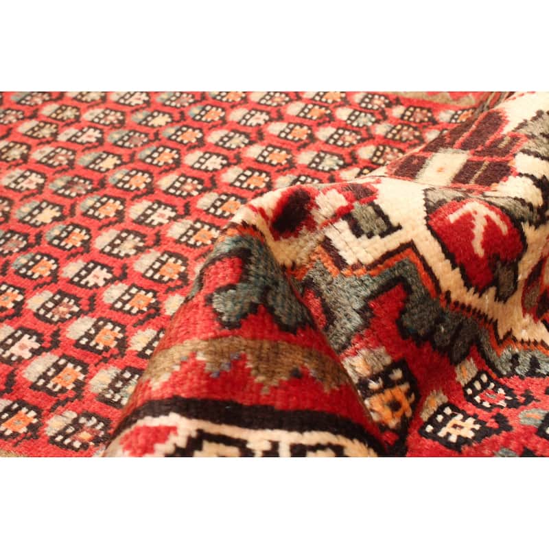 ECARPETGALLERY Hand-knotted Andelz Red Wool Rug - 2'6 x 6'6