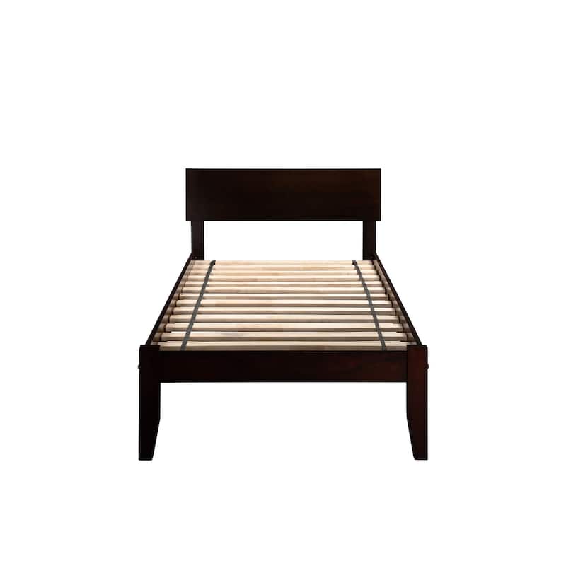 Platform Bed Frame with Footboard - Modern Style Bed