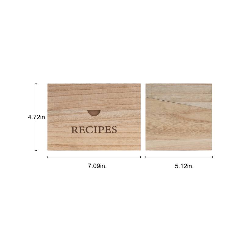 Willow & Riley Antique Recipe Box - Dividers not Included