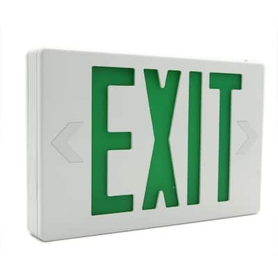 6 Pack LED Exit Sign Emergency Wall Light, Green Light - 11.61*7.48*1.73