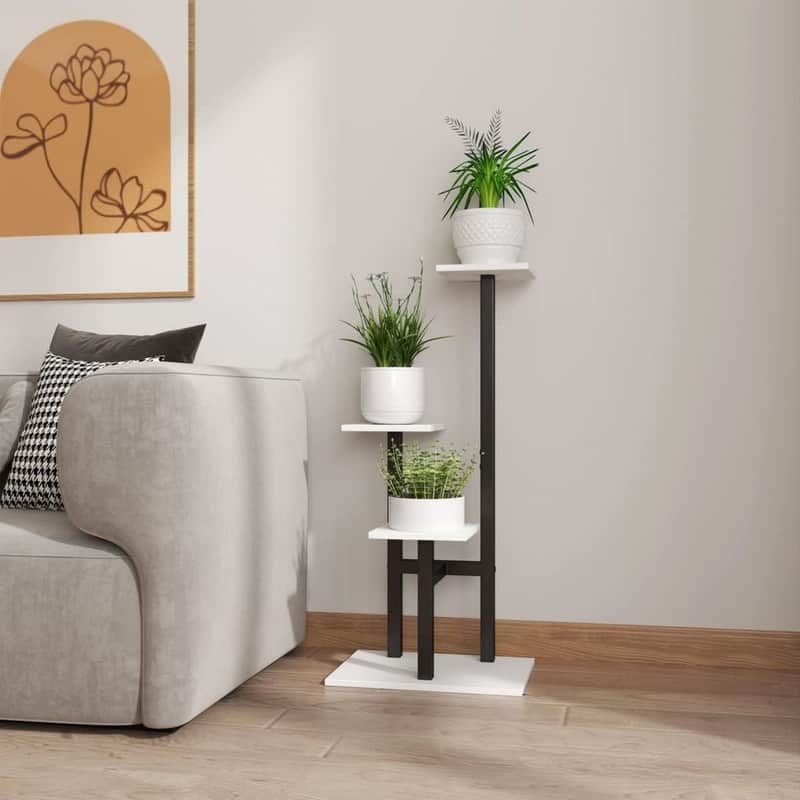 3 Tier Tall Metal Wood Plant Shelf （square） Bed Bath & Beyond 39869246