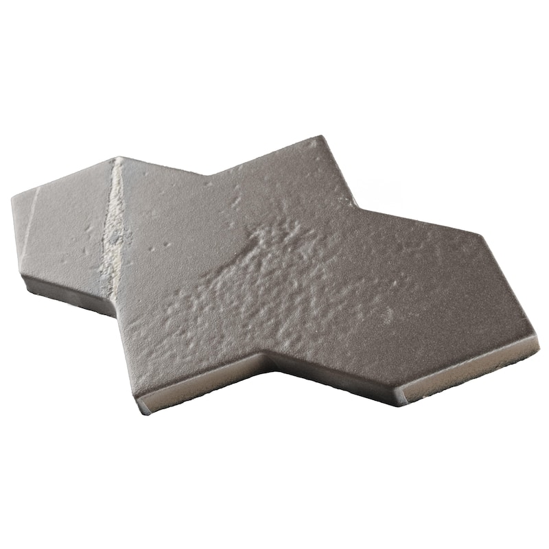 Merola Tile Istanbul Squire Shield Night with Day Cross 6" x 8-3/8" Porcelain Floor and Wall Tile - Case (48 Tiles)