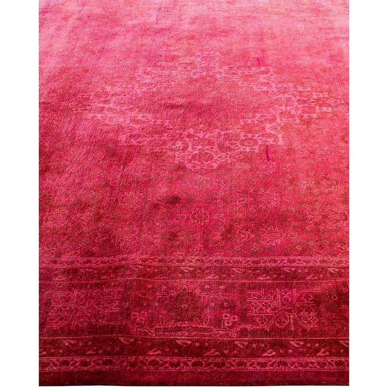 Fine Vibrance One-of-a-Kind Hand-Knotted Area Rug - Pink, 6' 2" x 8' 9" - 6' 2" x 8' 9"