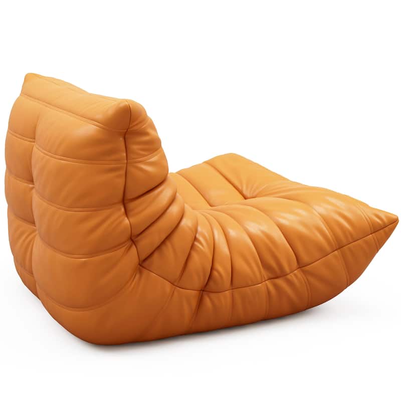 Furgle Microfiber Leather Sofa Ergonomic Design Lazy Floor Sofa