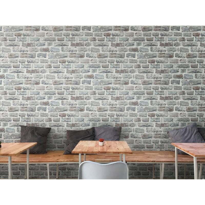 Galerie Wallcoverings Bricks and More Collection Stone Brick Matte Finish Vinyl on Non-woven Wallpaper Roll