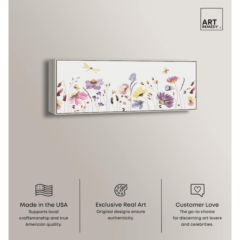 Floral Over Door Art Panoramic Canvas by Art Remedy