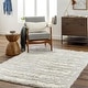 preview thumbnail 1 of 4, Livabliss Everton Abstract Border Plush Area Rug 7' 10" x 9' 6" - Grey/Cream - Rectangle