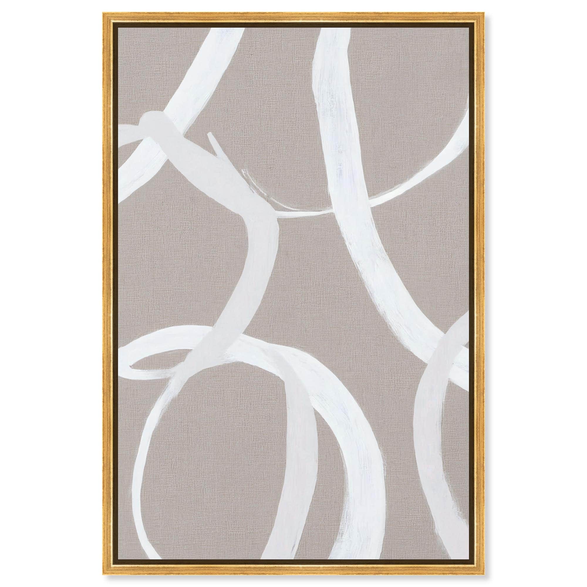 Unbroken Loop Boho Gold Wall Art Canvas Print by Art Remedy