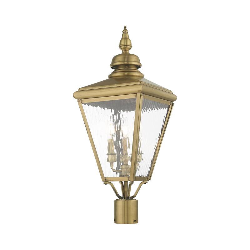 Livex Lighting Cambridge 3 Light 26-3/4" High Outdoor Single Head Post