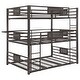 preview thumbnail 1 of 20, Rogen Dark Bronze Metal Frame Triple Bunk Bed