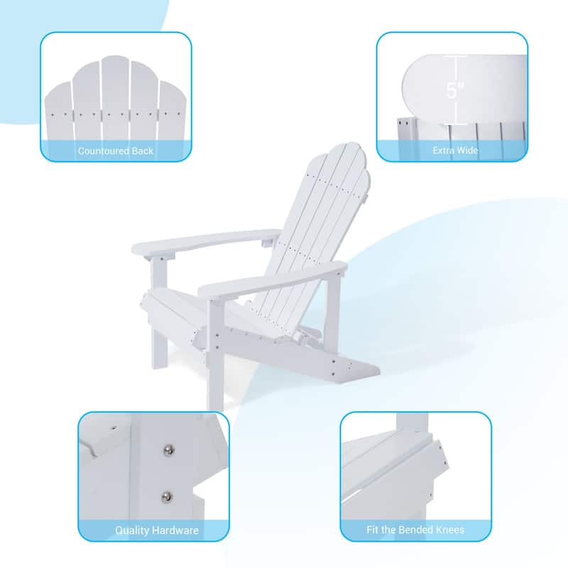 BONOSUKI Patio Adirondack Chairs Weather-resistant(Set of 2)