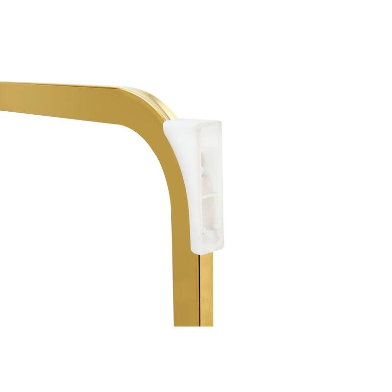 Set of 4, 15.7" PU Upholstered Dining Chairs with Golden Metal Legs