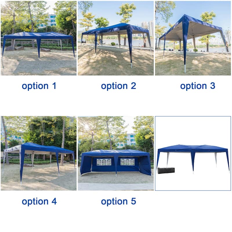 10'X20' POP UP Foldable Wedding Party Gazebo Canopy Tent W/4 Walls