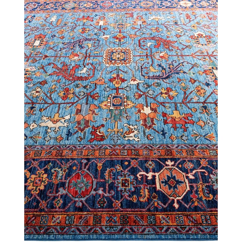 Serapi One-of-a-Kind Hand-Knotted Area Rug - Light Blue, 8' 2" x 9' 8" - 8' 2" x 9' 8"