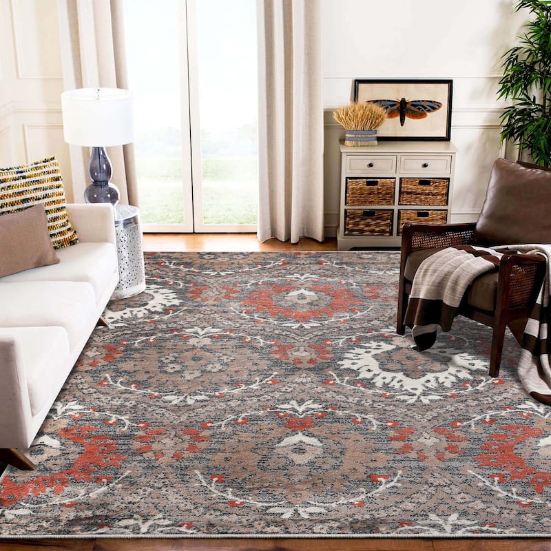 Superior Oriental Traditional Indoor Area Rug - 5' x 8' - Rust