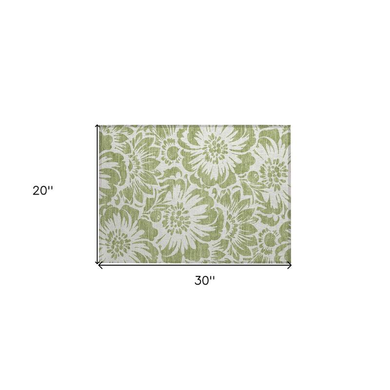Cafi Botanic Elegance Weather Resistant Timeless Fusion Outdoor Rug