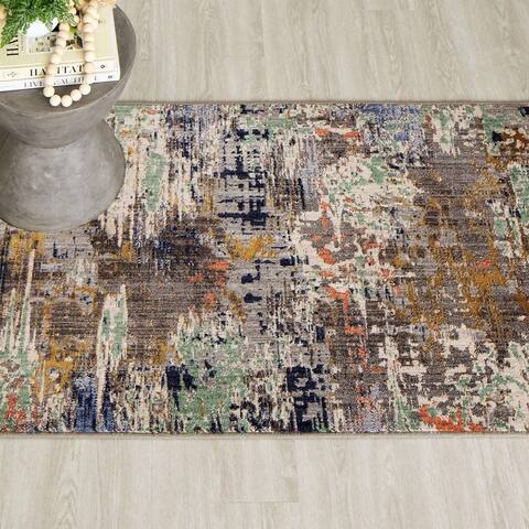 Scott Living by Mohawk Talbert Dove Abstract Woven Area Rug
