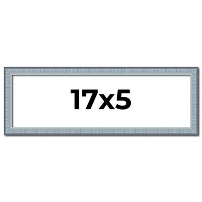 17x5 Frame Rustic Sky Blue Solid Wood Picture Frame | 0.75 Inch