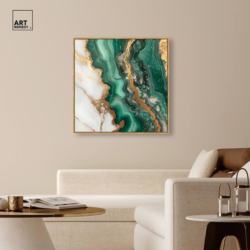 Malachite Majesty Canvas by Art Remedy