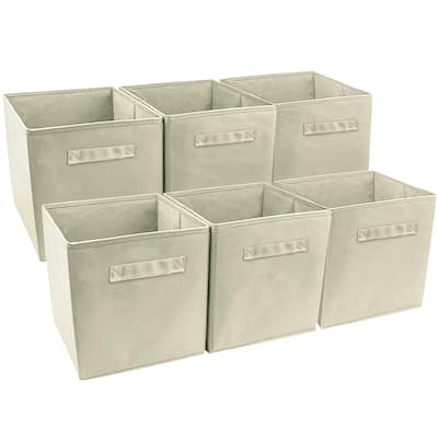 Collapsible Storage Cube - Six Cubes Beige