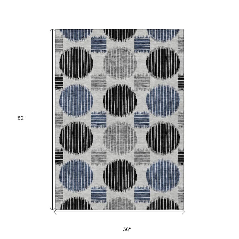HomeRoots Geometric Transitional Rectangle Outdoor Rug