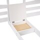 preview thumbnail 15 of 25, Solid Pine Wood and MDF Full over Twin & Twin Bunk Bed,Built-in Drawer and Shelf,with Slide and Storage Staircase