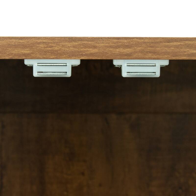 High wardrobe and kitchen cabinet with 2 doors and 3 partitions to separate 4 storage spaces