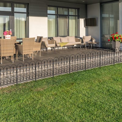 Outdoor Garden Fence Coated Metal Rustproof（Set Of 5）