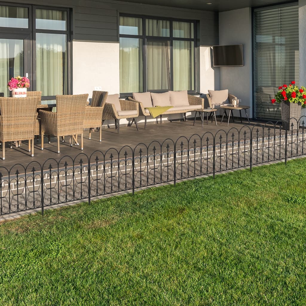 Outdoor Garden Fence Coated Metal Rustproof（Set Of 5）