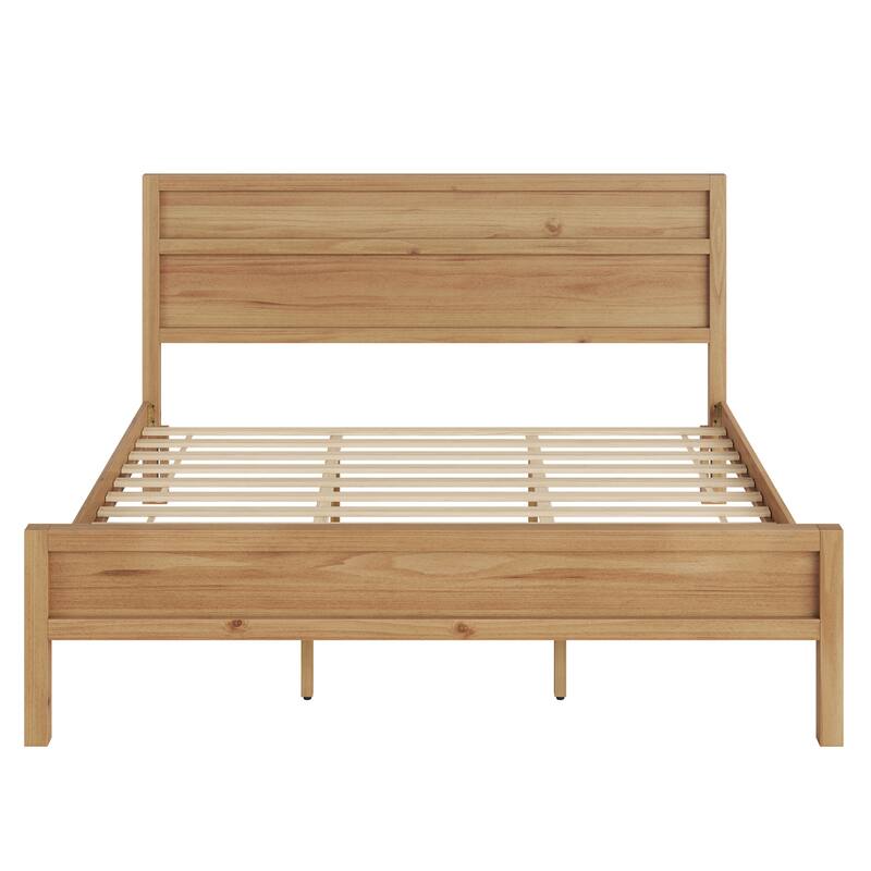 GDFStudio - Maddox Modern Wood Panel Bed with Slat System