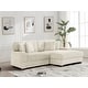 preview thumbnail 45 of 153, 118.4"W Plush Modular Sectional Sofa with Pillows 2 Piece White - Right Facing