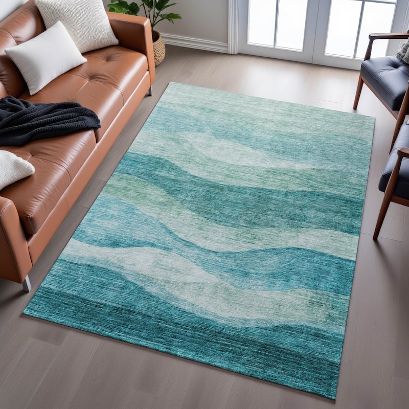Premium Washable Super Soft Cool Modern Wvave Mayfield Rug