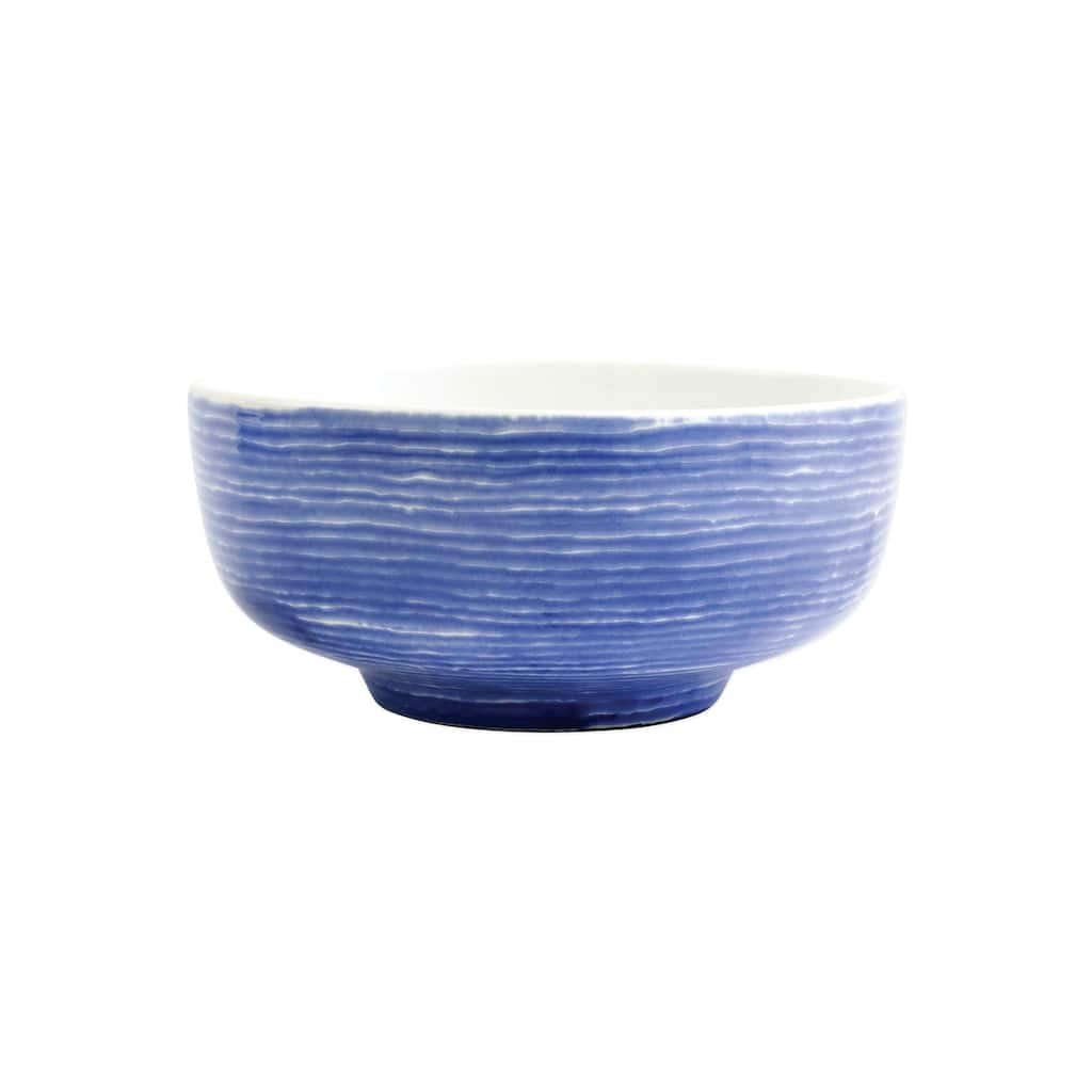 viva by VIETRI Santorini Stripe Medium Footed Serving Bowl