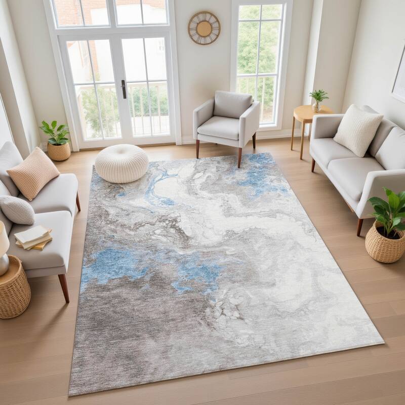 Premium Washable Super Soft Abstract Contemporary Mayfield Rug