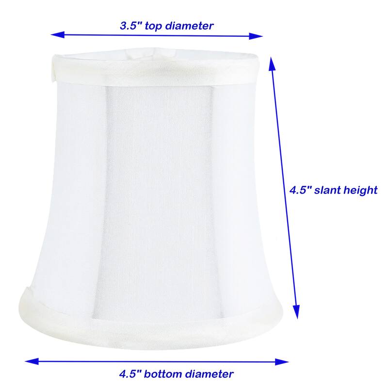 Meriville Chandelier Lamp Shades, 3-inch by 4.5-inch by 4.5-inch, Clip-on