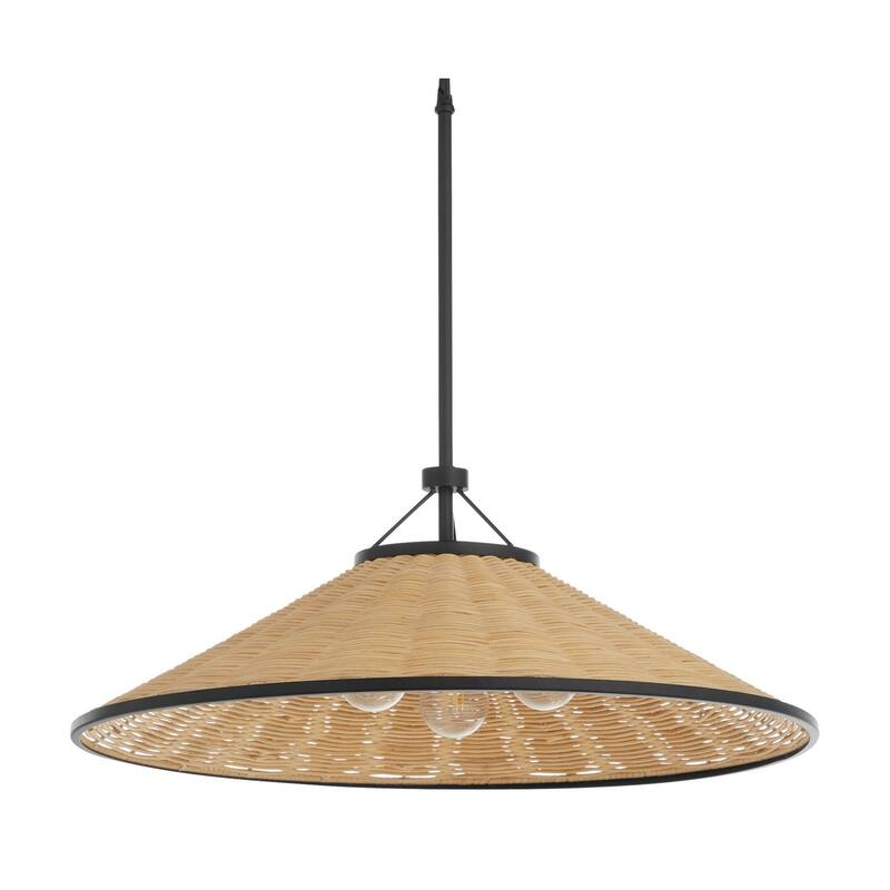 Quorum International 830-3 3 Light 24" Wide Multi Light Pendant - Matte Black