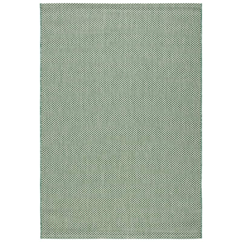 SAFAVIEH Courtyard Cilly Indoor/ Outdoor Waterproof Patio Backyard Rug - 2' x 3'7" - Dark Green/Beige