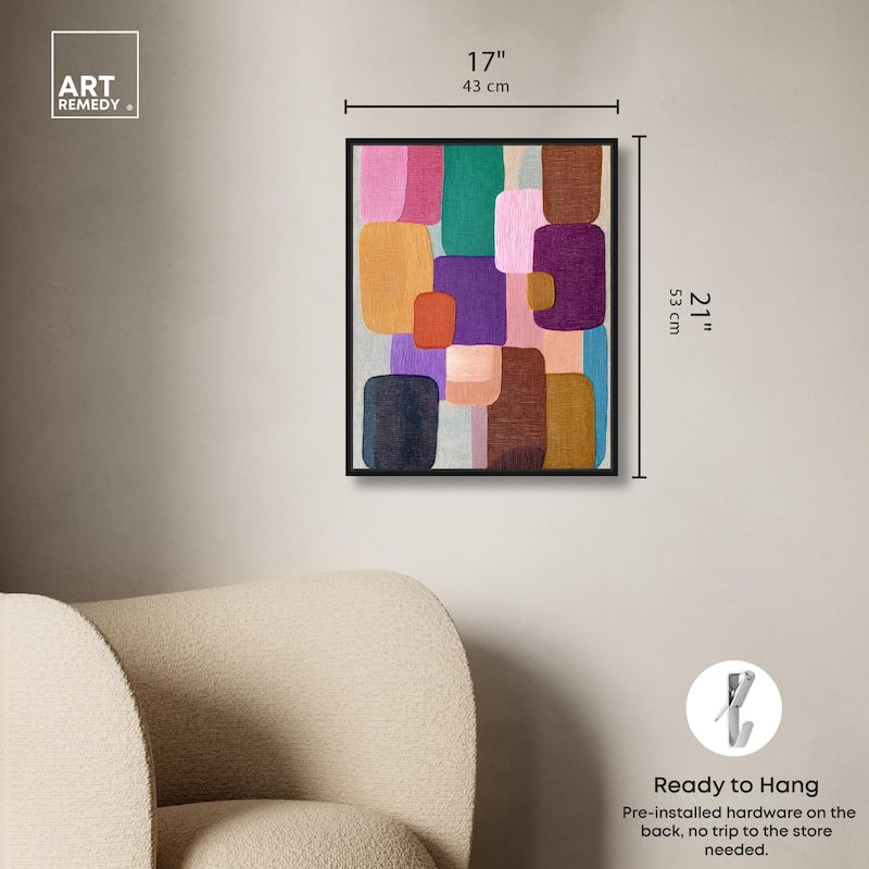 Color Block Cadence I Canvas by Art Remedy