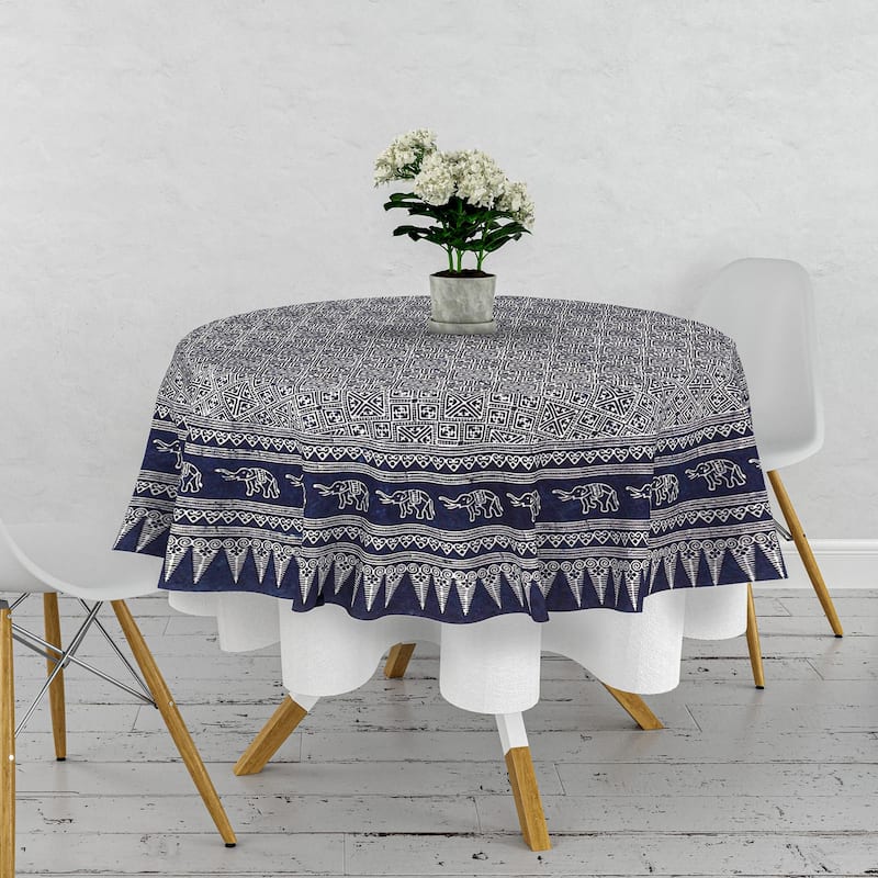 Novica Handmade Sacred Sages Cotton Batik Tablecloth