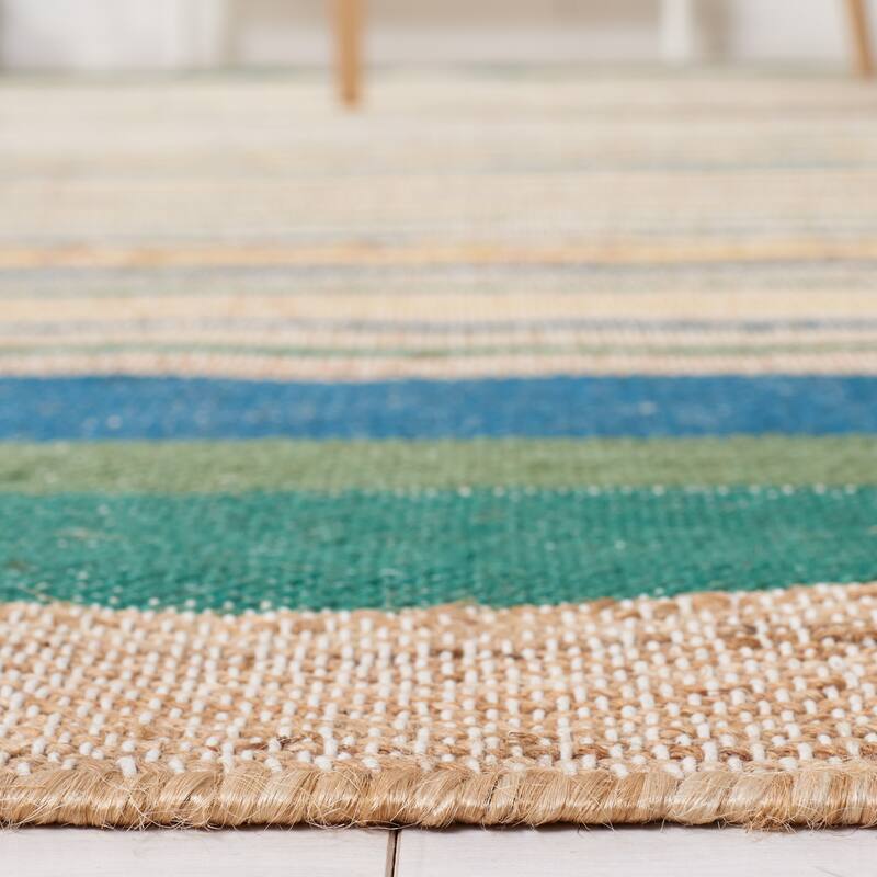 SAFAVIEH Handmade Kilim Rabije Stripe Jute & Wool Rug