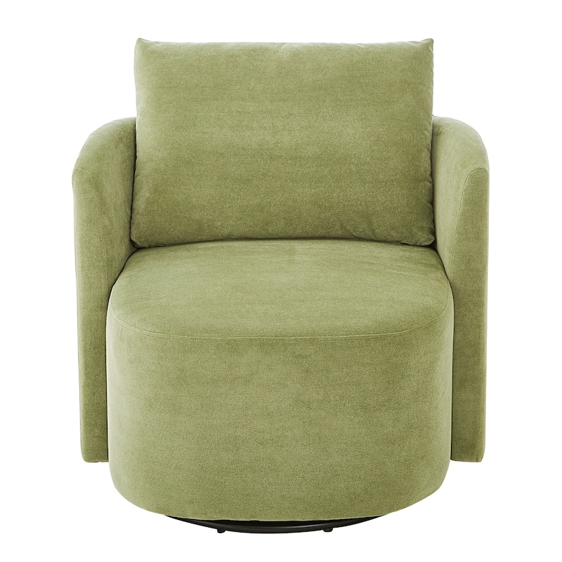 Swivel Chair for Living Room, 29.9" Accent Armchair with Removable Backrest Upholstered Swivel Sofa Chair for Office