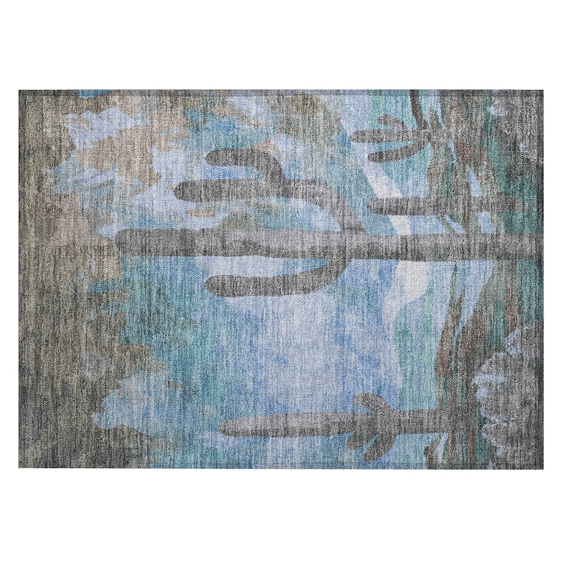 Machine Washable Indoor/ Outdoor Desert Inspiration Chantille Rug
