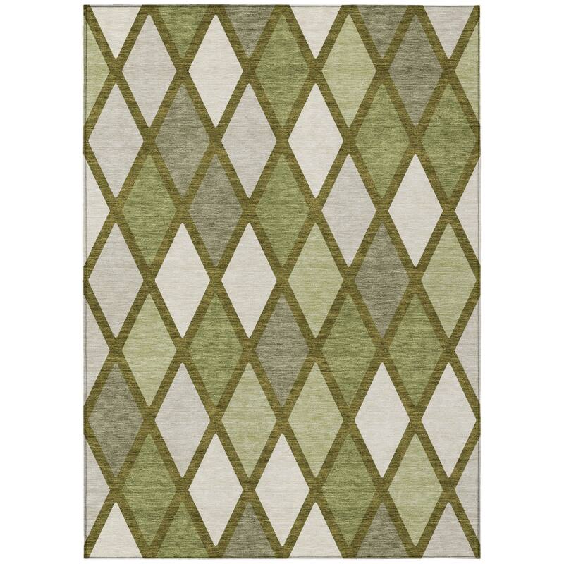 HomeRoots Geometric Transitional Rectangle Outdoor Rug