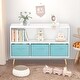 preview thumbnail 5 of 34, Kids bookcase with Collapsible Fabric Drawers，Made of High-Density MDF - Easy Setup
