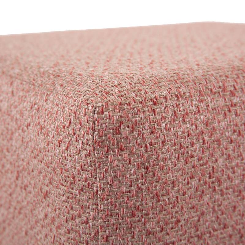 Allan Andrews No Tip Short Block Ottoman with Cover, Panama Collection