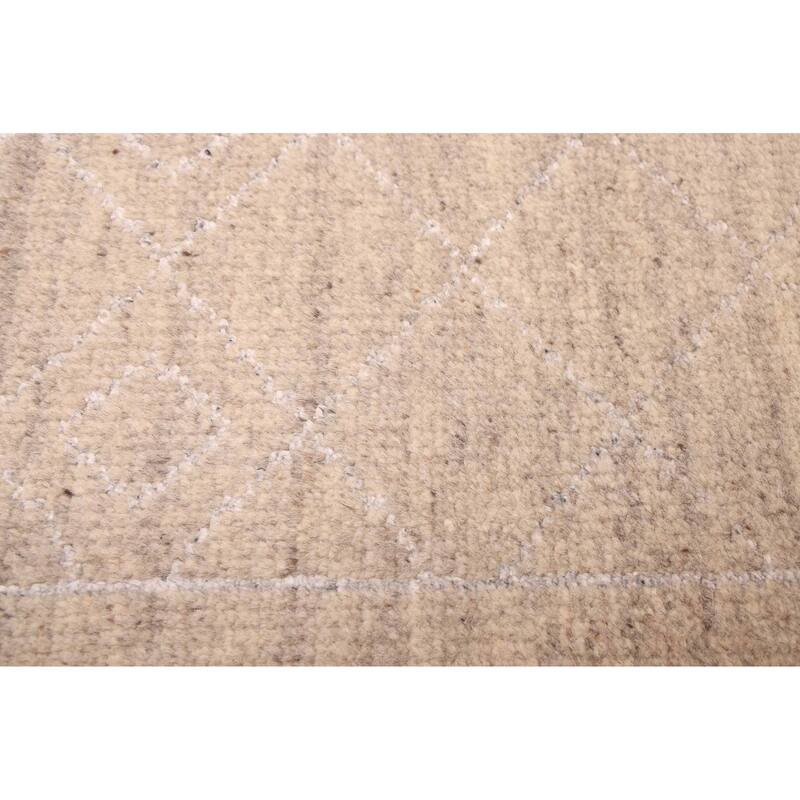 ECARPETGALLERY Hand-knotted Tangier Light Khaki Silk, Wool Rug - 5'0 x 7'9