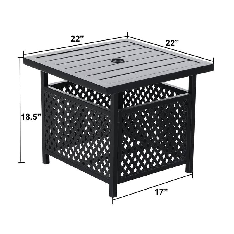 MAISON ARTS 2-piece Adjustable Recliner and Side Table Bistro Set