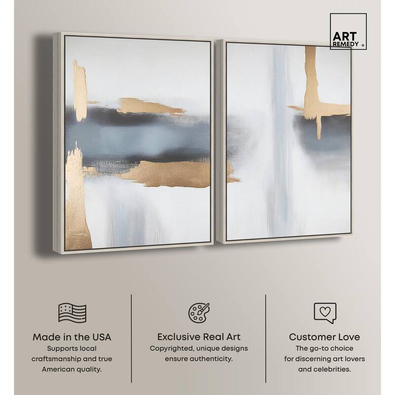 Visual Gold Vortex I Canvas Set of 2 by Art Remedy
