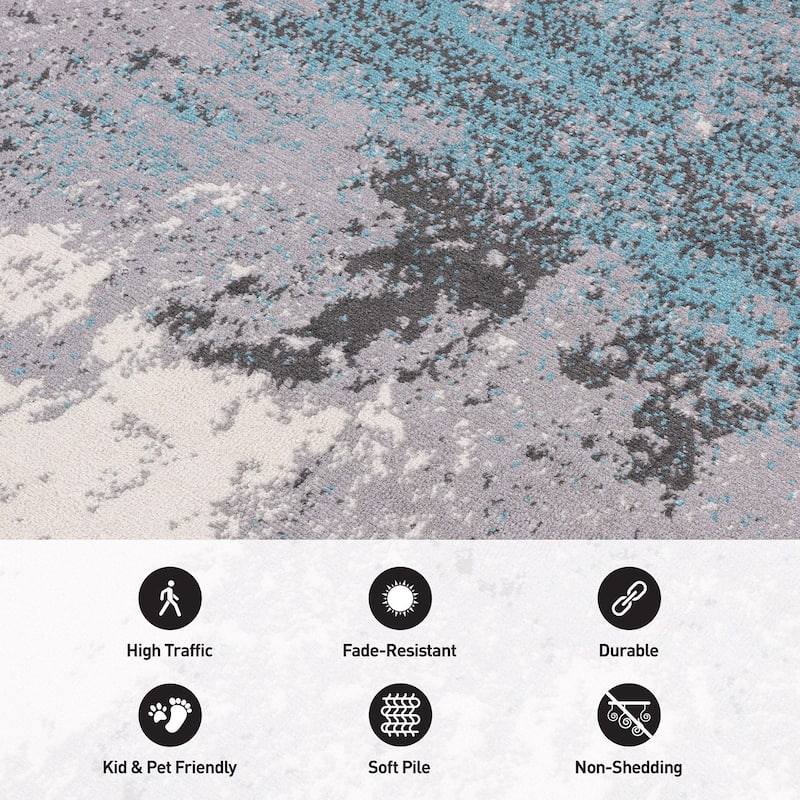 World Rug Gallery Modern Abstract Area Rug