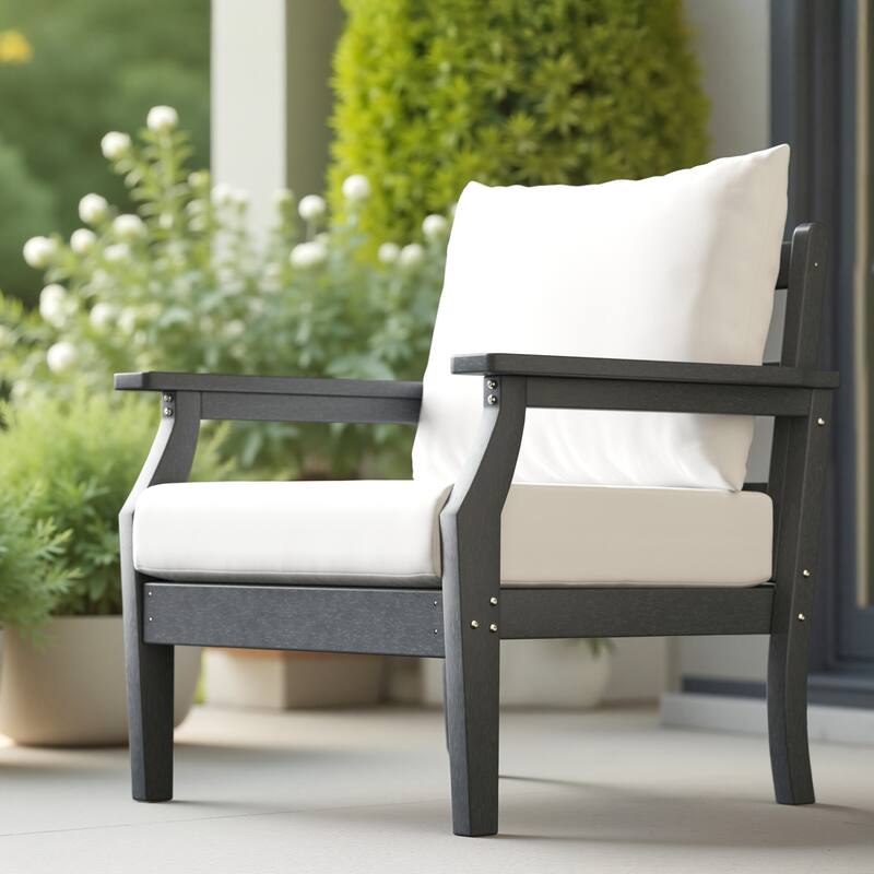 Kamas Outdoor Patio Club Chair - Charcoal Frame